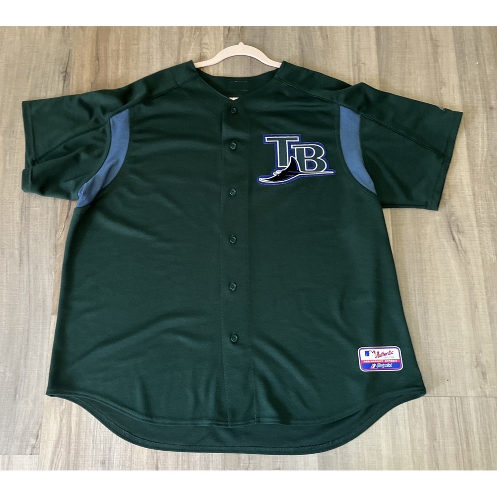 Vintage Majestic Tampa Bay Devil Rays BP Jersey Mens Size 2XL